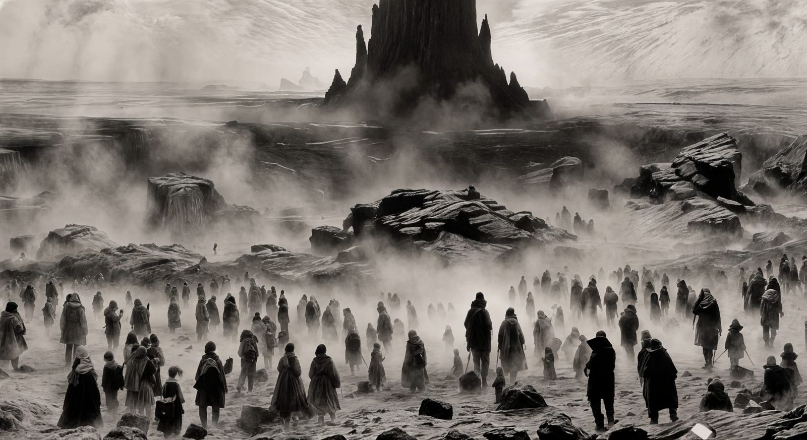 Great Icelandic Migration: Charcoal Drawing
