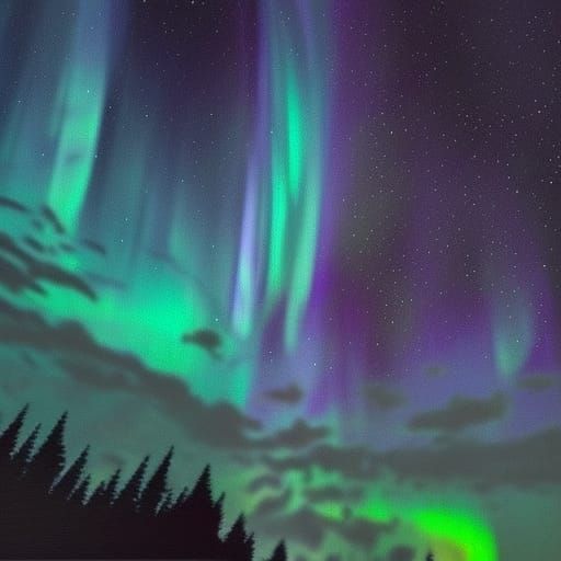 Leo Constellation with Northern Lights and Shooting Star