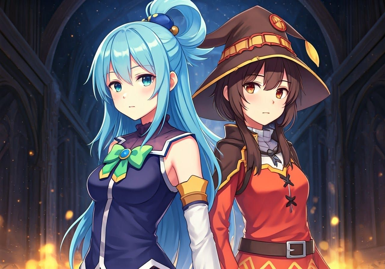 Aqua and Megumin.