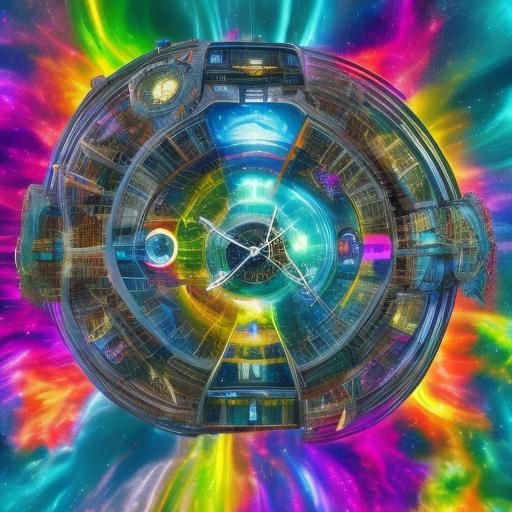 Futuristic Time Machine Flies Through Warped Space