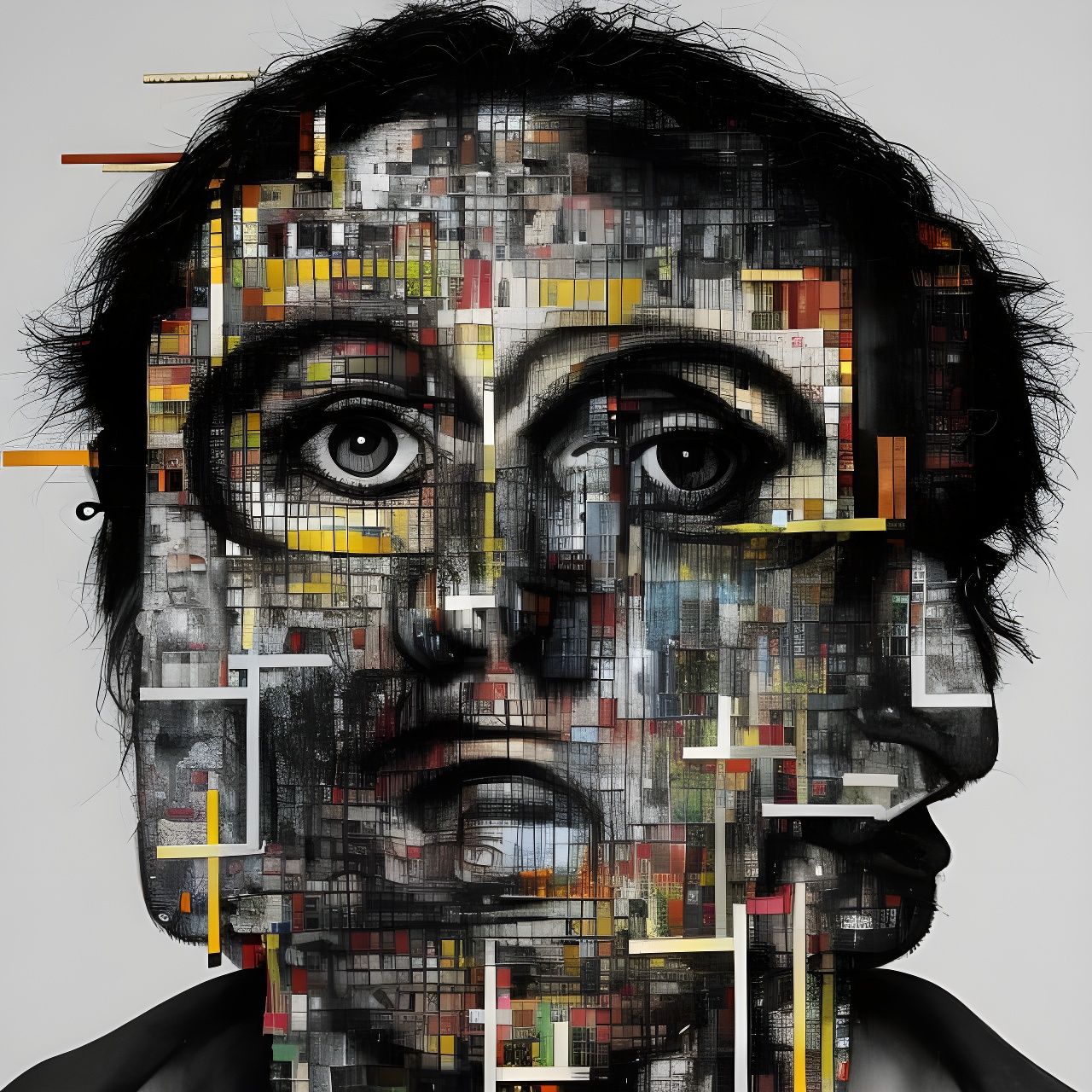 Mind Enslaver Portrait in Dadaist Collage Style