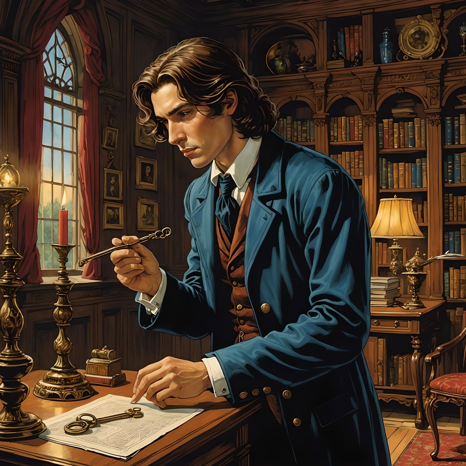 Thief with Magic Key, Comic Book Illustration