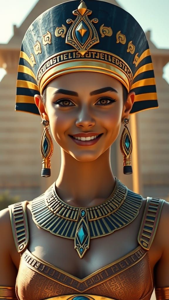Pharaonic Queen in Majestic Egyptian Temple