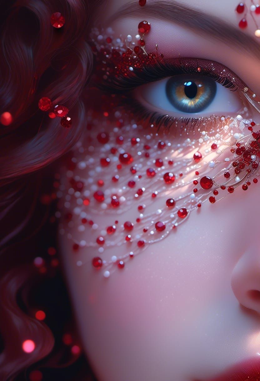 Queen of Blades Portrait in Art Nouveau Style