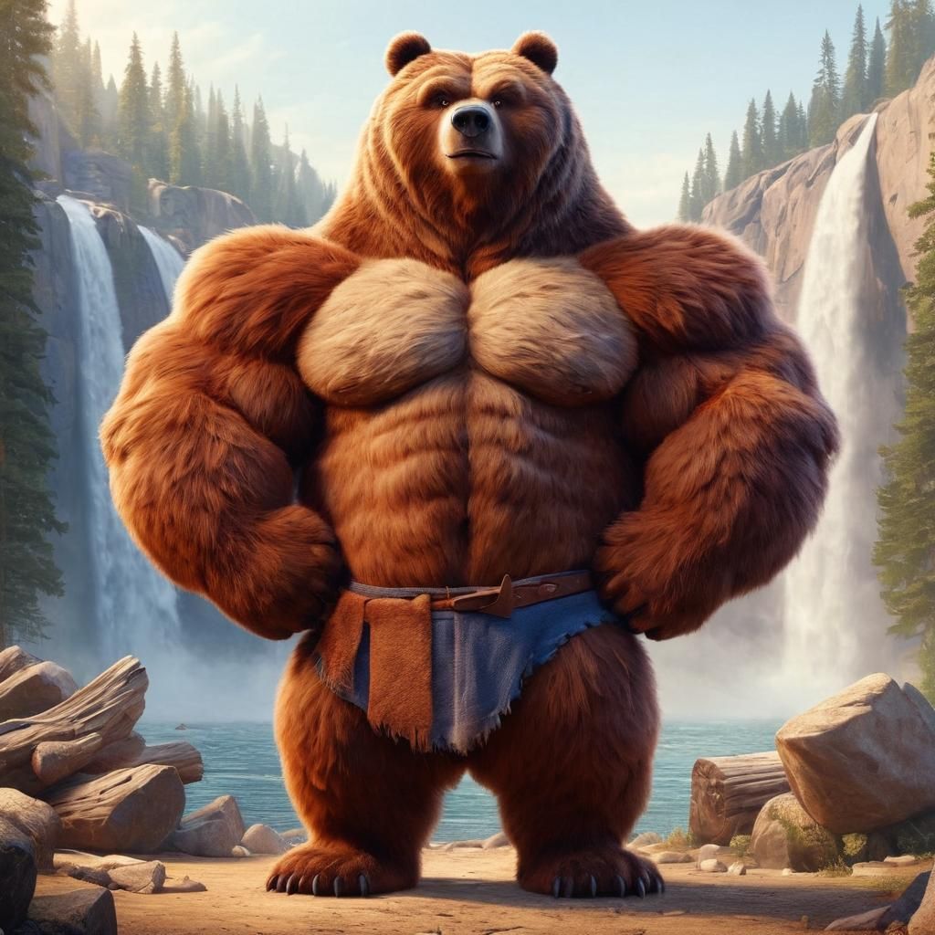 Brother Bear's Kenai as a Bodybuilder