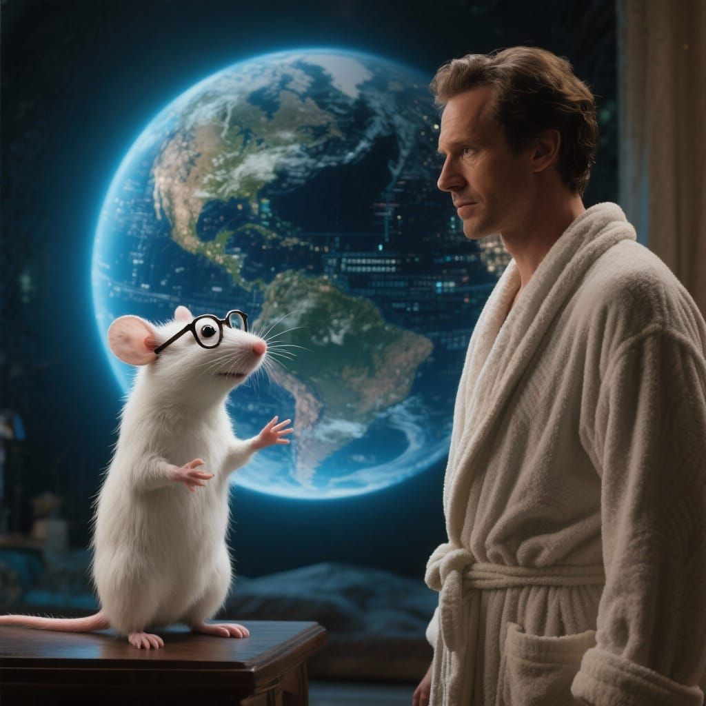 Anthropomorphic Mouse Explains Supercomputer Earth