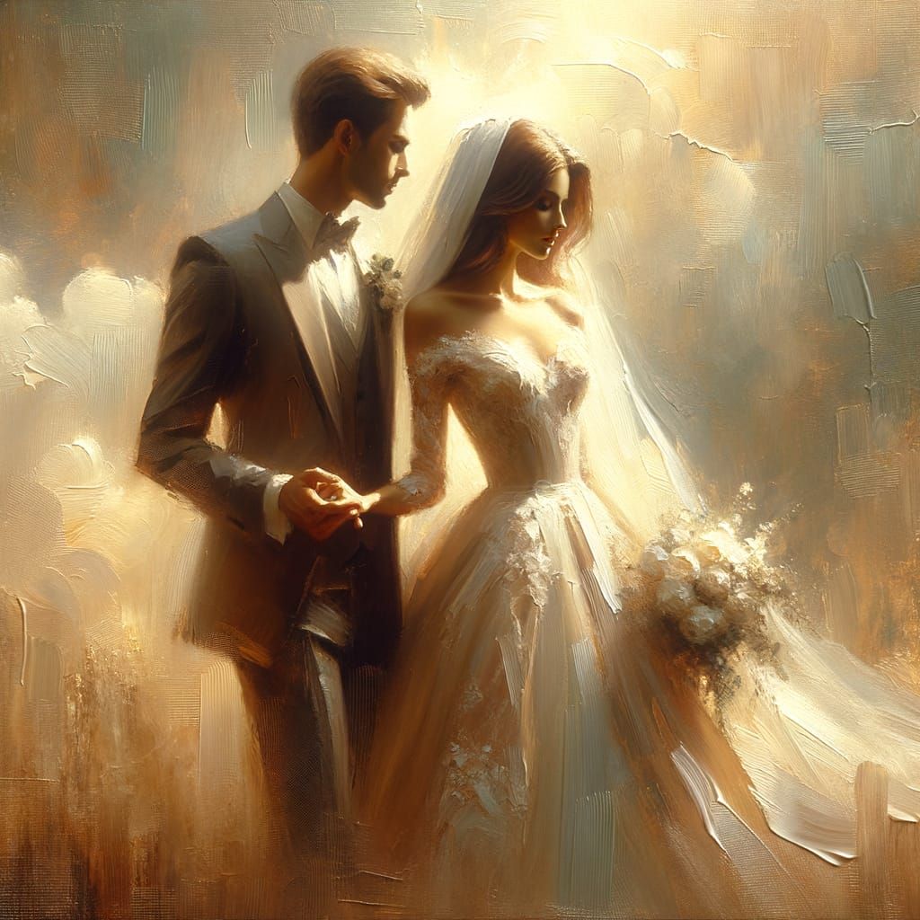“Eternal Vows” – A Timeless Wedding Painting of Us