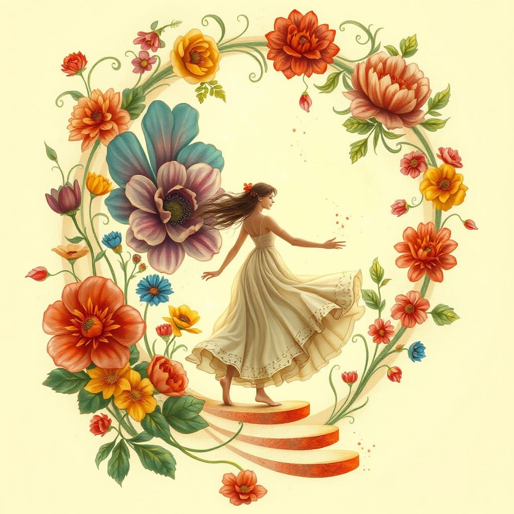 Magical Flower Portal to Another Realm