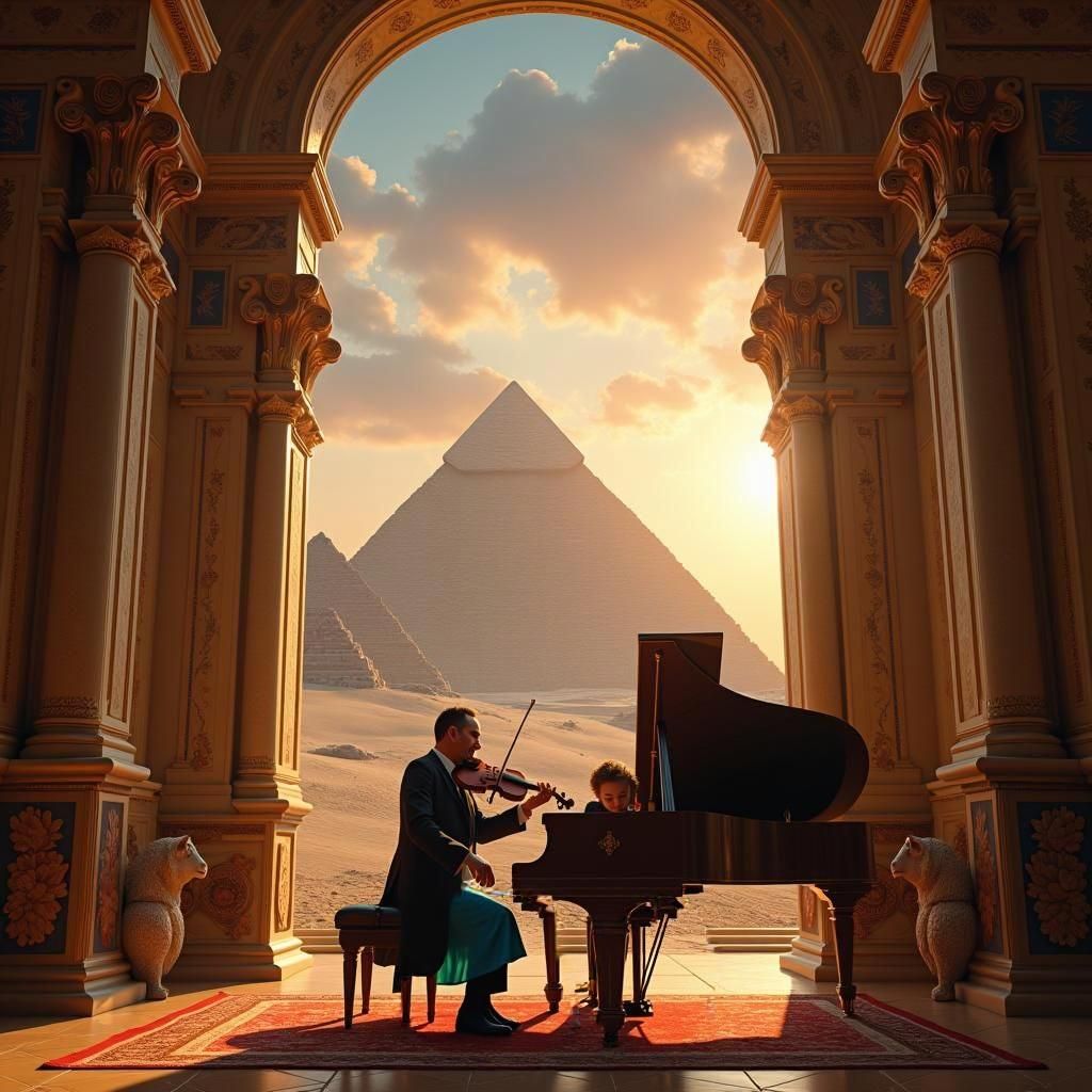 Father and Daughter's Concert at the Pyramids