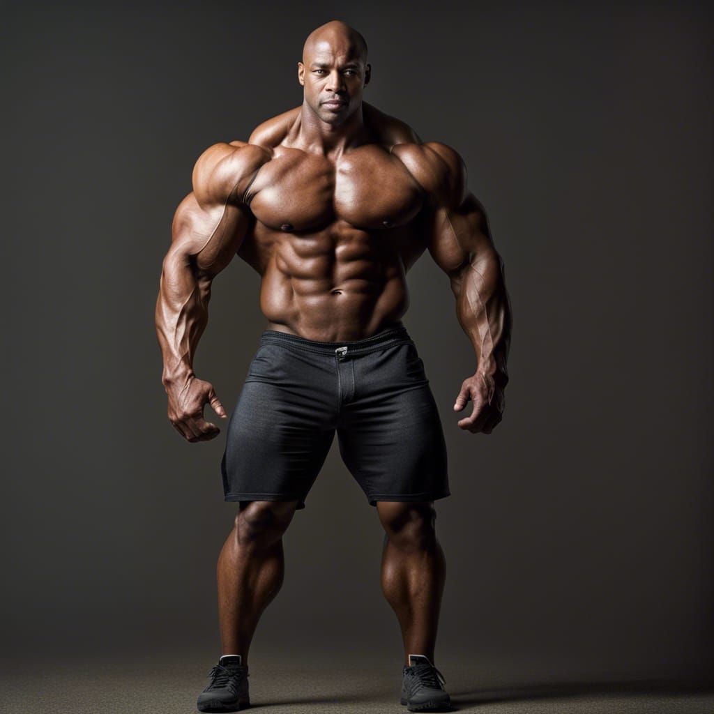 Extremely Muscular Man in Detailed Matte Painting