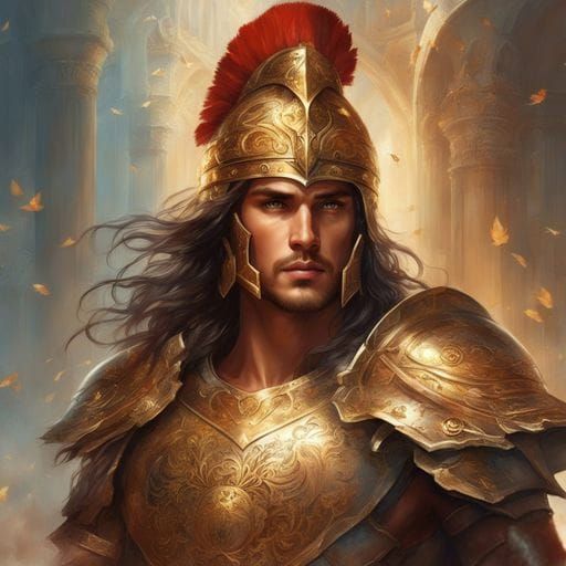 Fierce Roman Centurion Portrait in Volumetric Lighting