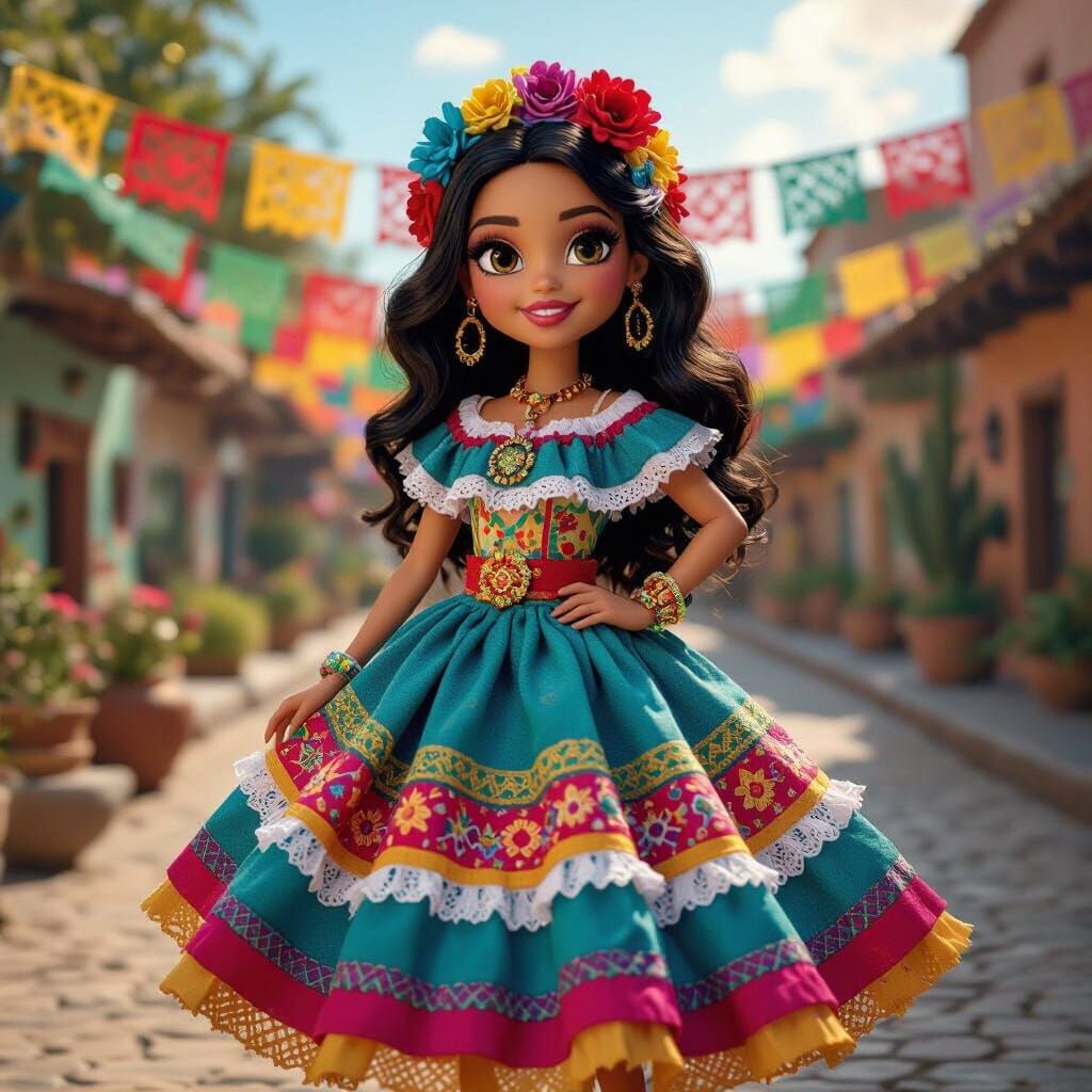 Bratz Doll in Vibrant Mexican Fiesta Fashion