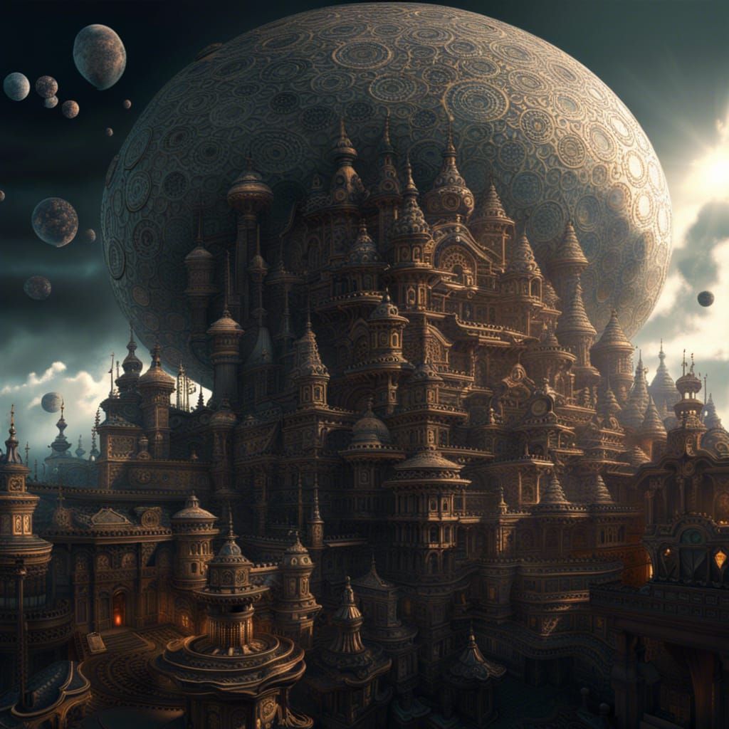 Intricate Fractal Digital Matte Painting