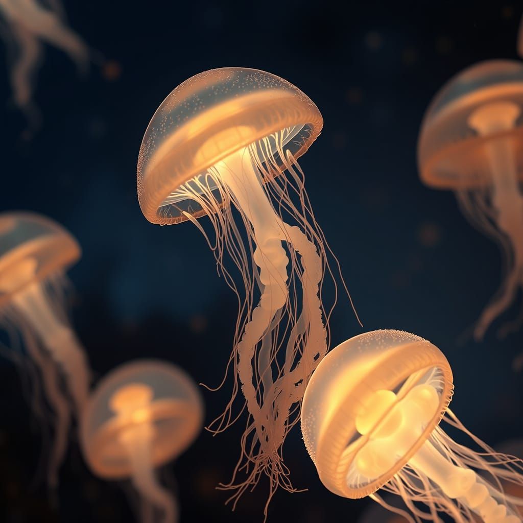 Translucent Amoebas in Microscopic World: Haeckel, Stalenhag...