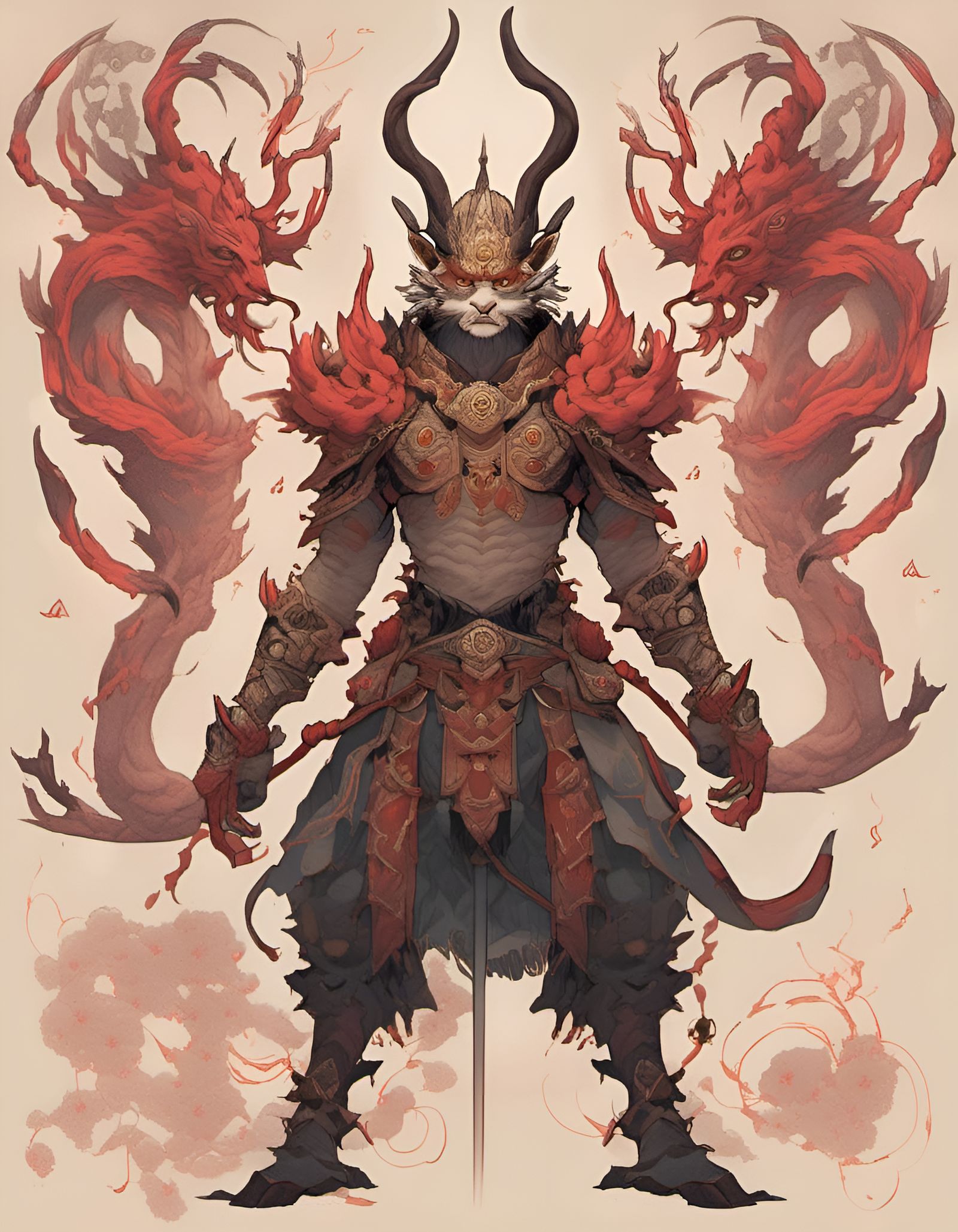 Majestic Monkey King God in Chinese Myth