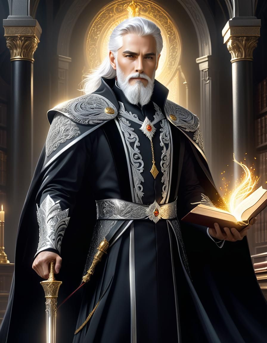 Magistrate with Scepter in Fantasy Illustration