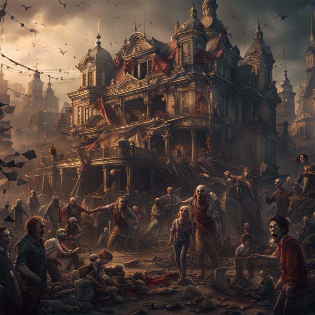 Zombie Birthday Party: Epic Digital Matte Painting