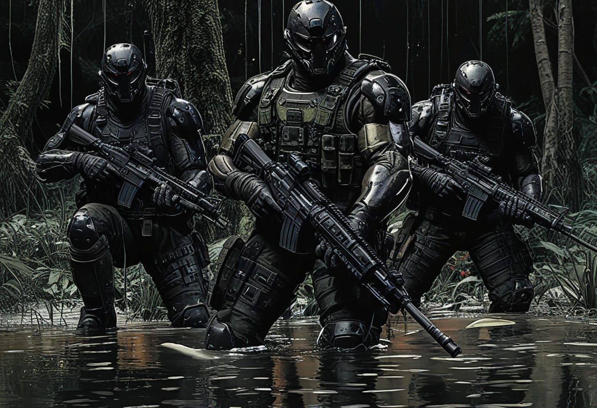 Scifi soldier team...