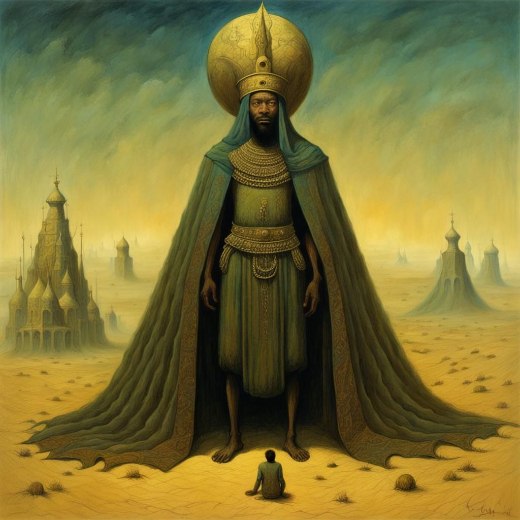 Mansa Musa in Beksinski-Inspired Style
