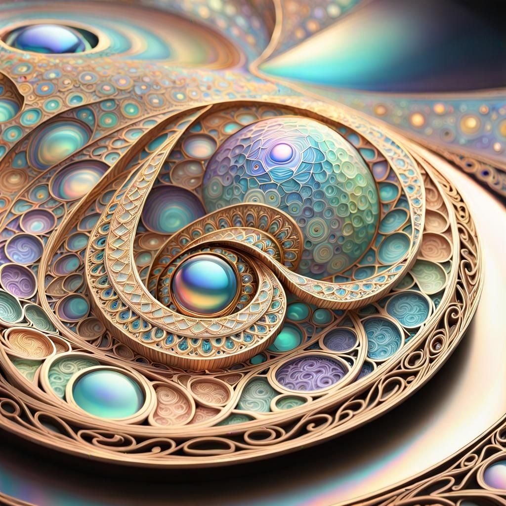 Pearlescent Journey to the Center of the Universe