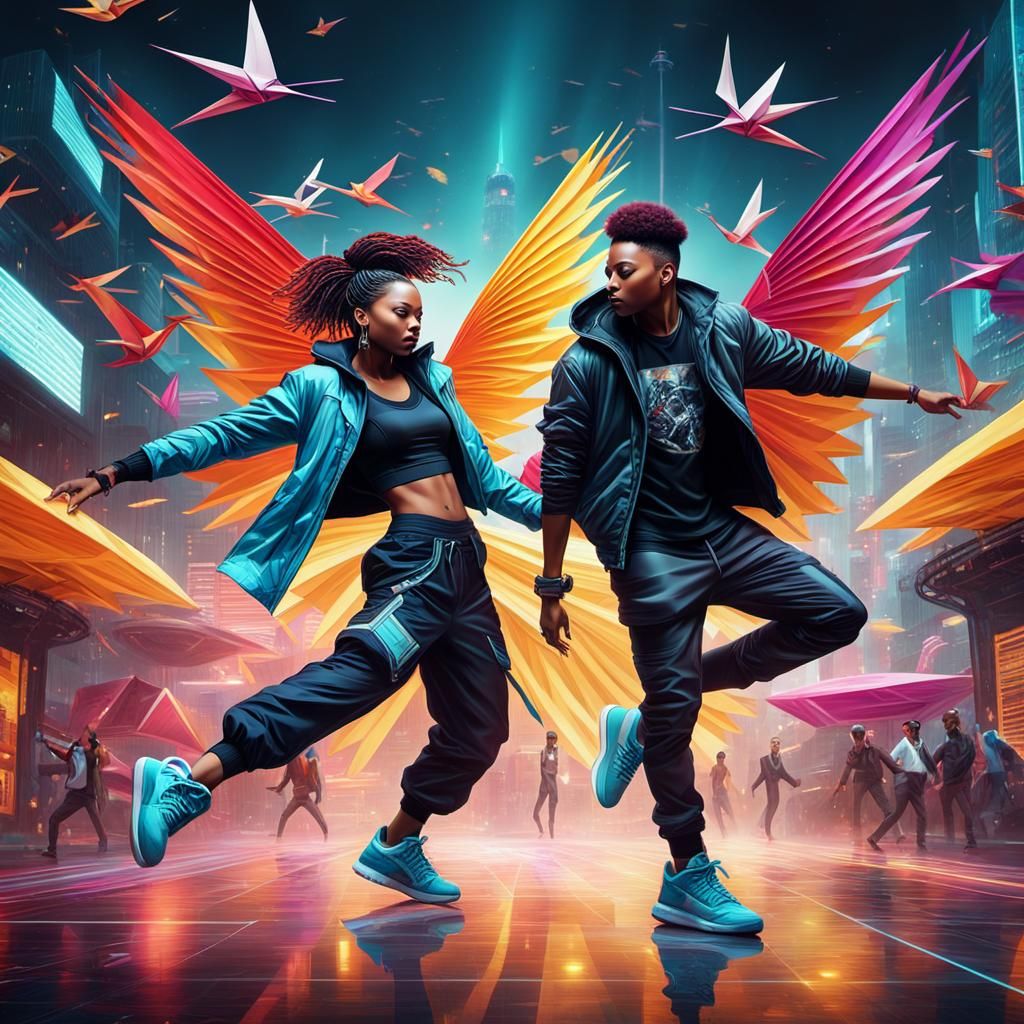 a breakdance couple