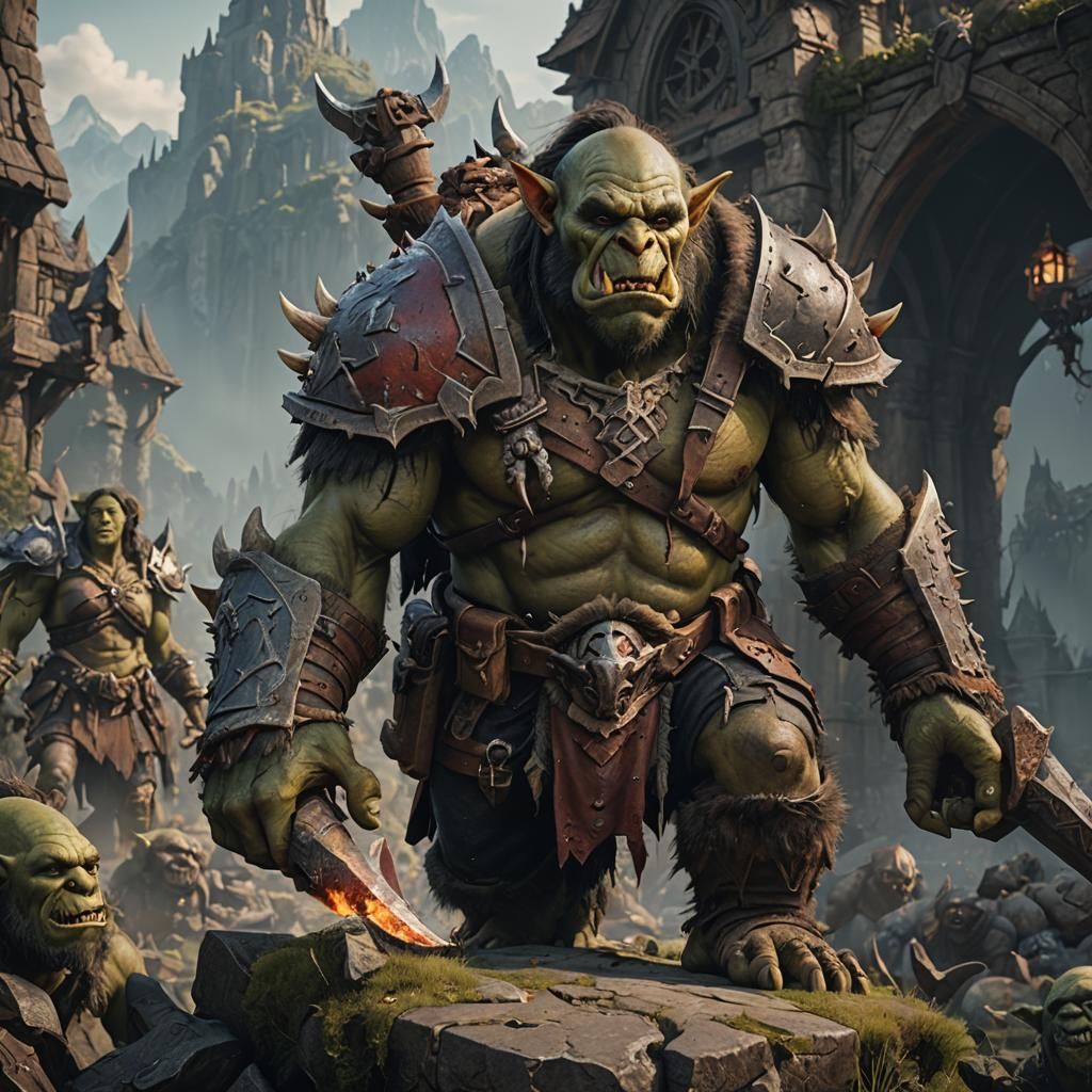 Dumb Orcs in Detailed Matte Painting