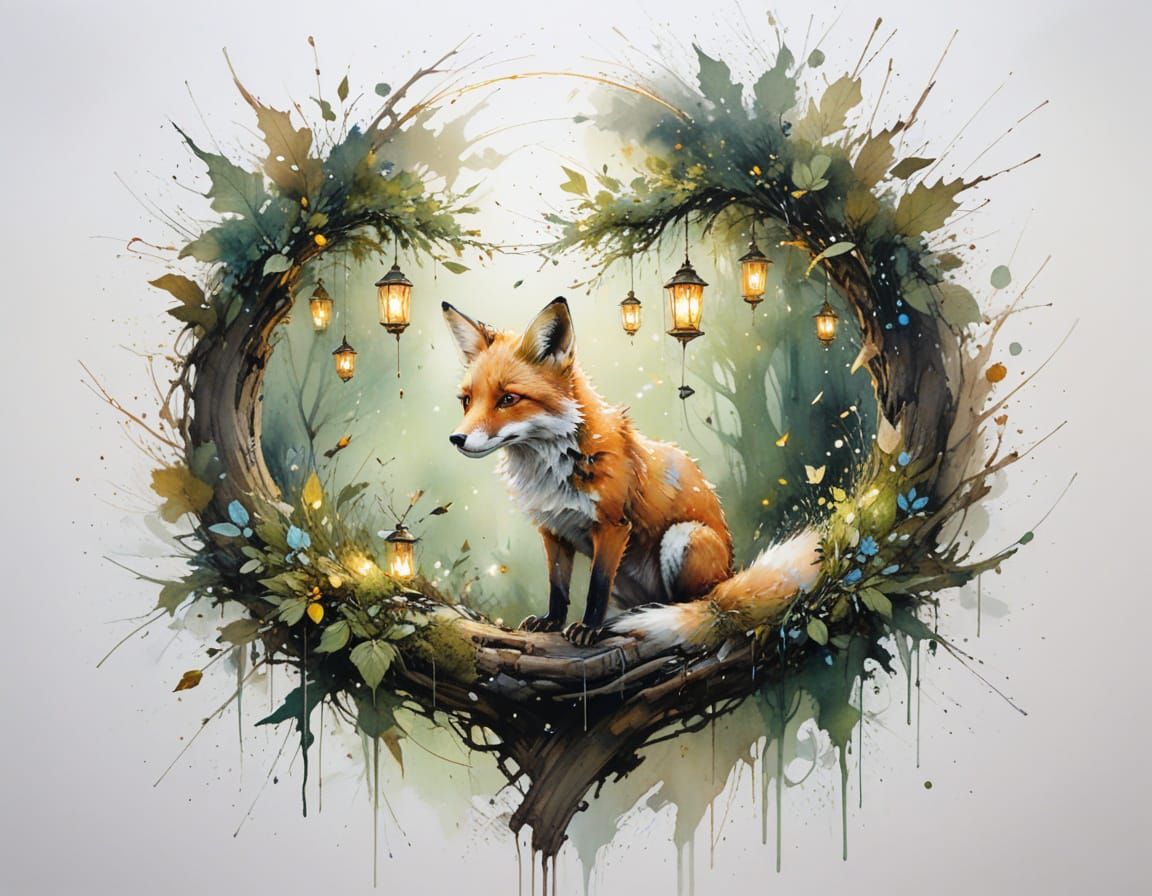 Woodland Cafe with Fox Barista and Firefly Sprites