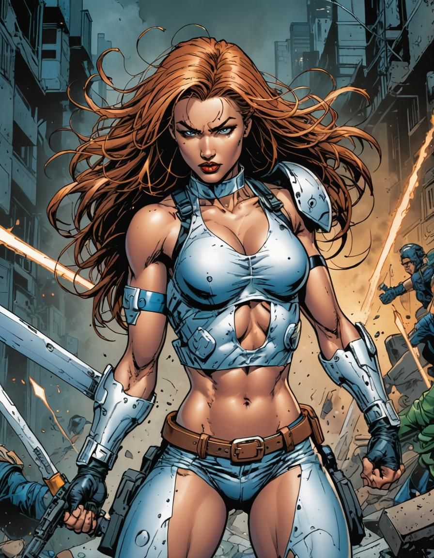 Dynamic Wildstorm Women Fighters in Comic Style