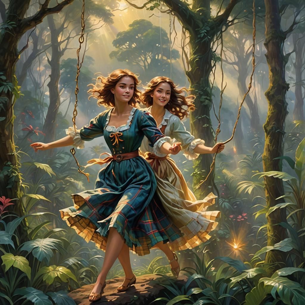 Jungle Swing: An Impressionistic Fantasy Landscape