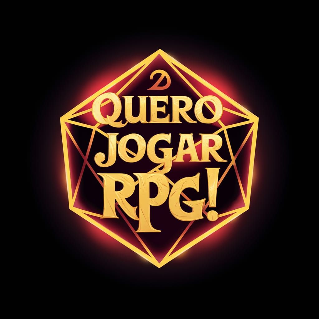 Magic D20 Dice Ideogram for RPG Game