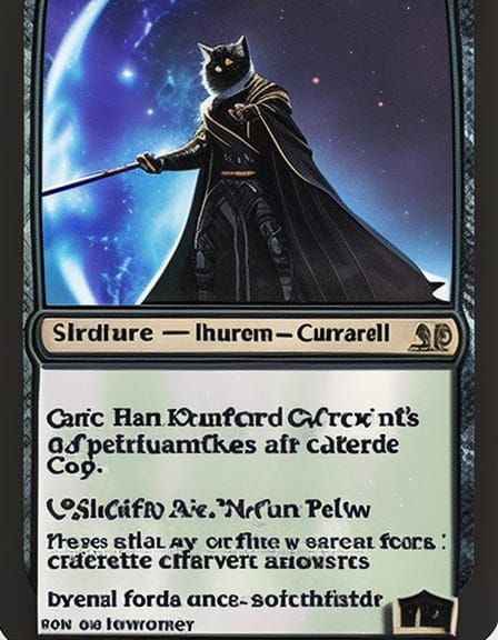 Magic Card: Cat Wizard of Horror