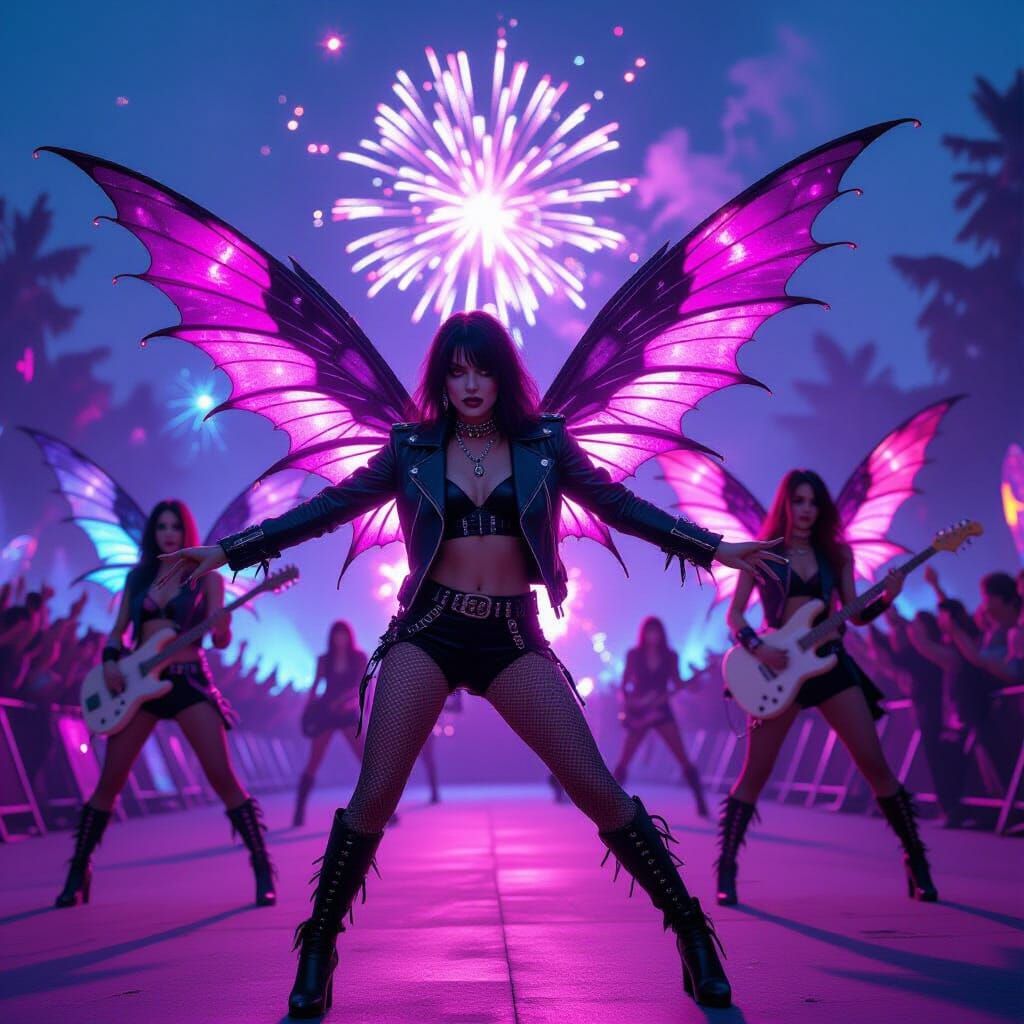Glam Rock Goth Fairies Dance at Tomorrowland