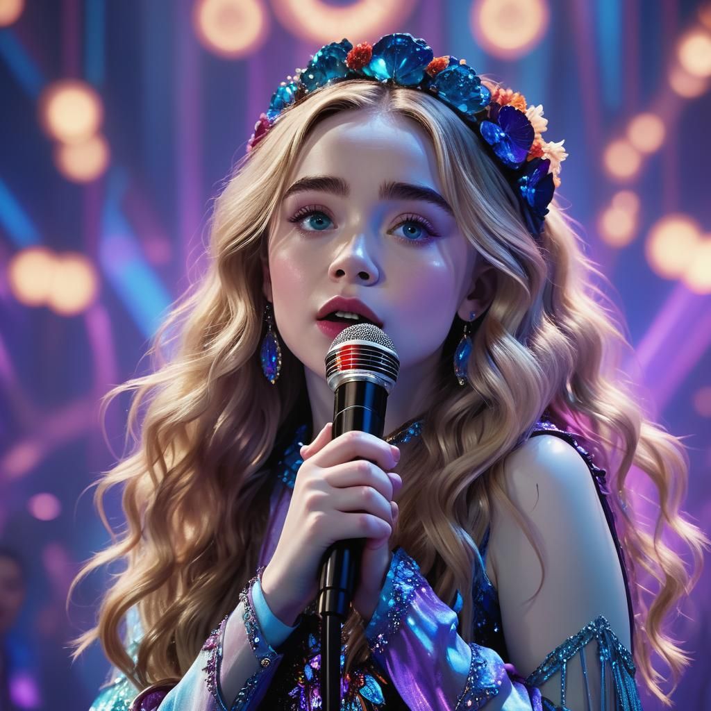 Sabrina Carpenter Stage Performance in Artgerm Style