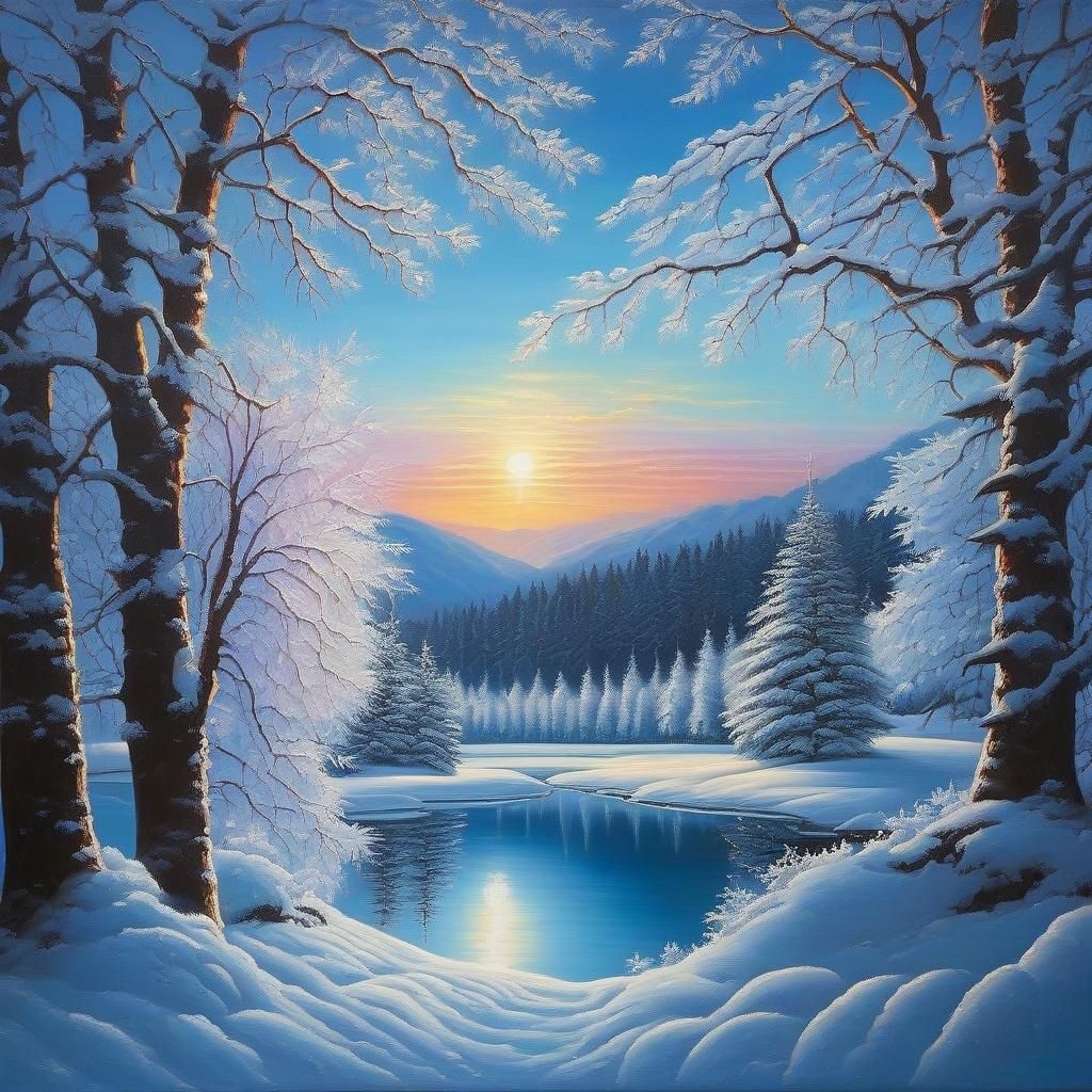 Abstract Fractal Painting with Radiant Colors