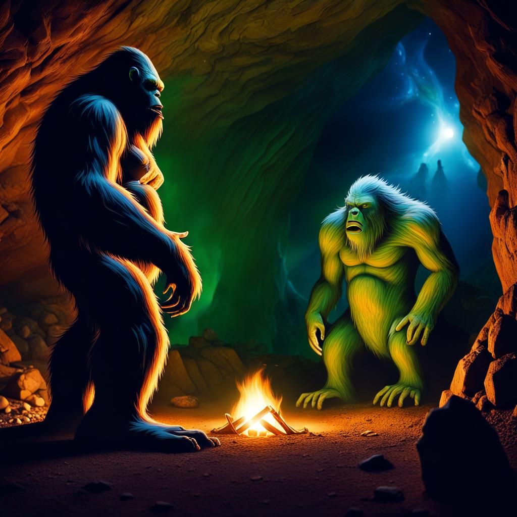 Earth Bigfoot Meets Alien Bigfoot