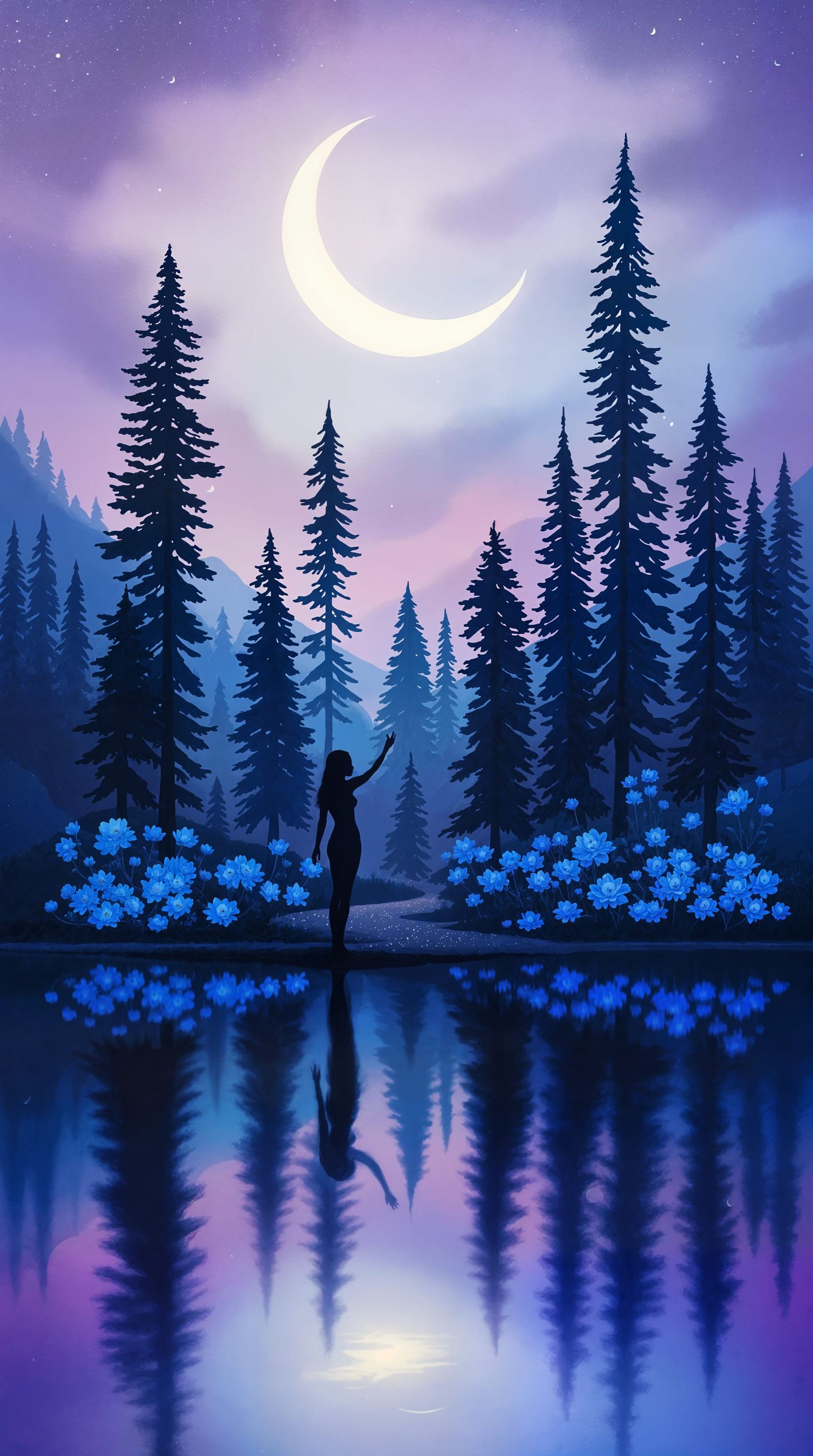 Ethereal Moonlit Forest Encounter