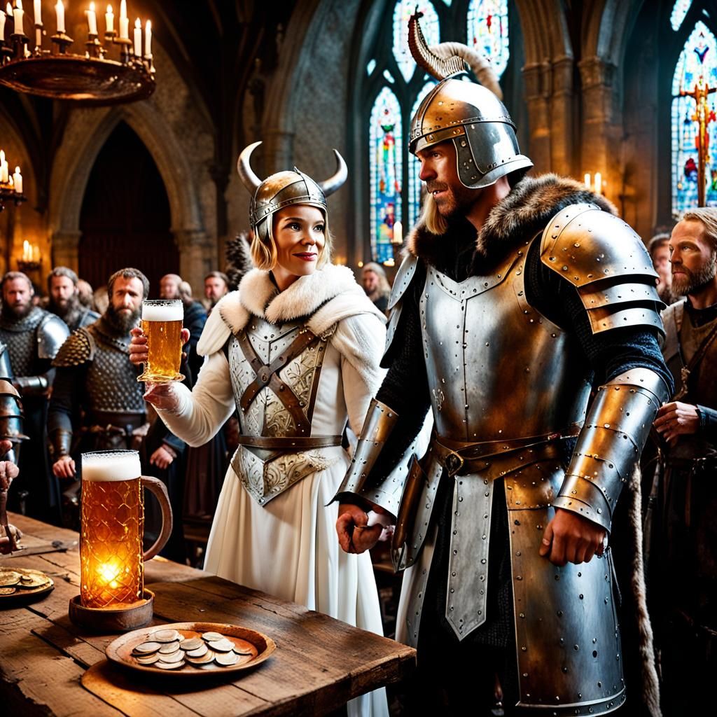Celebrities Play Beer Pong with Vikings in Great Hall