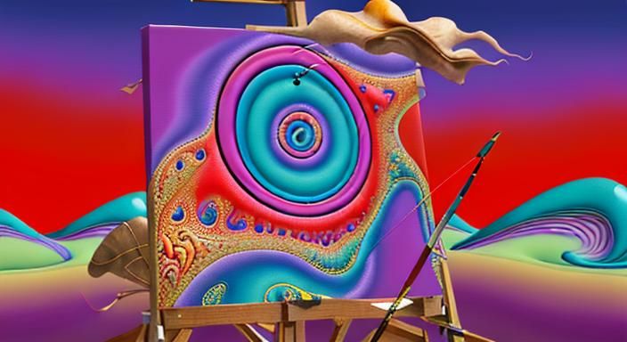 archery, target practice, deep colour, vivid, vibrant, surrealism Salvador Dali matte background melting oil on canvas a...