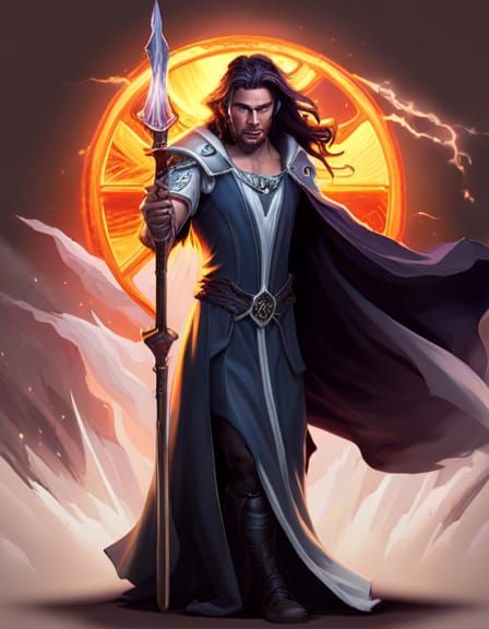 Fantasy Wizard Casting Fire Spell in Unreal Engine 5