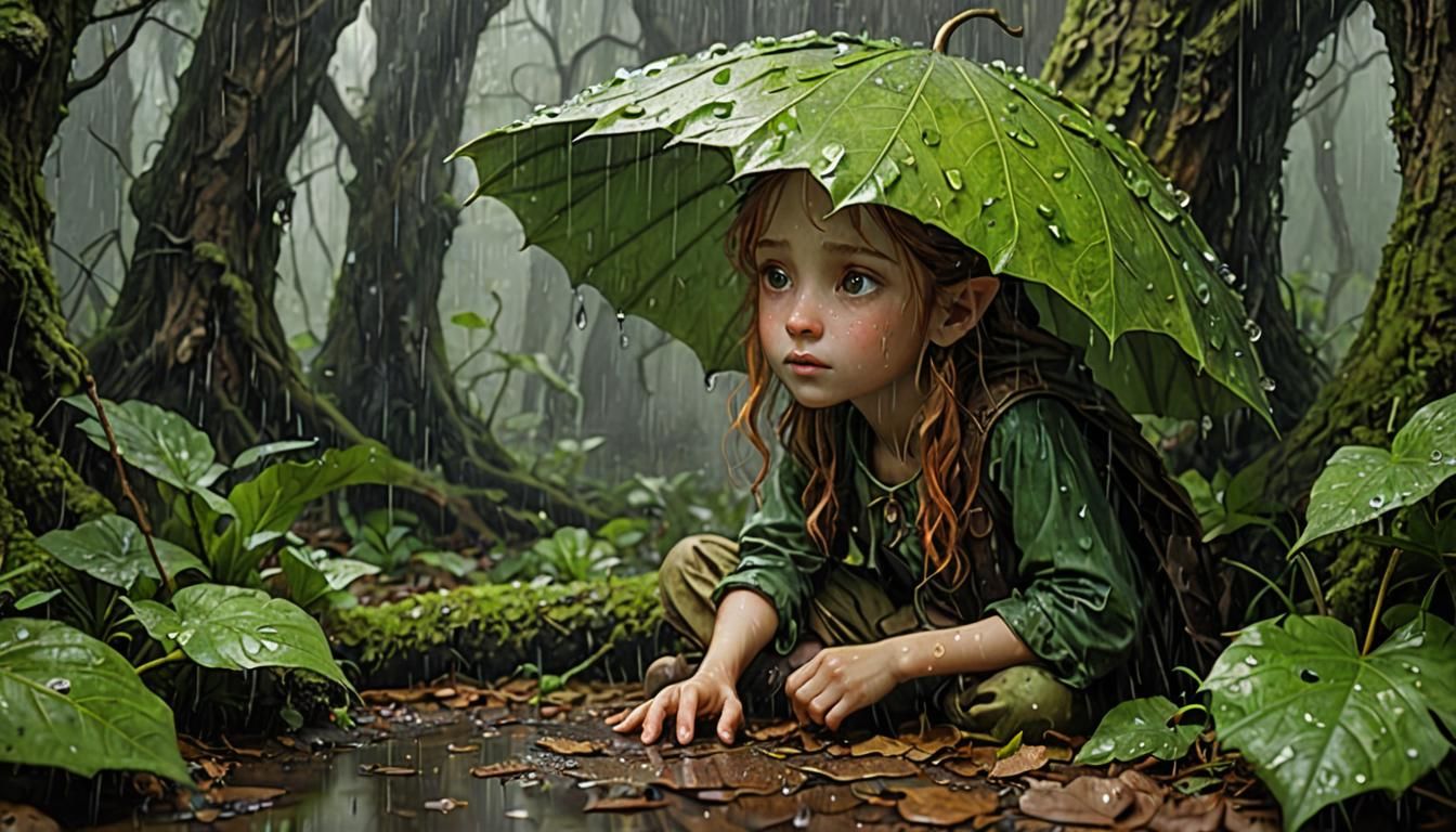 Fairies Of The Forest: Hidden from the rain