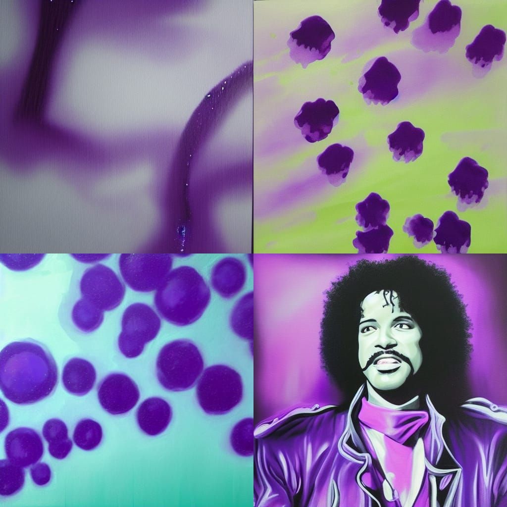 Monochromatic Purple Rain Scene