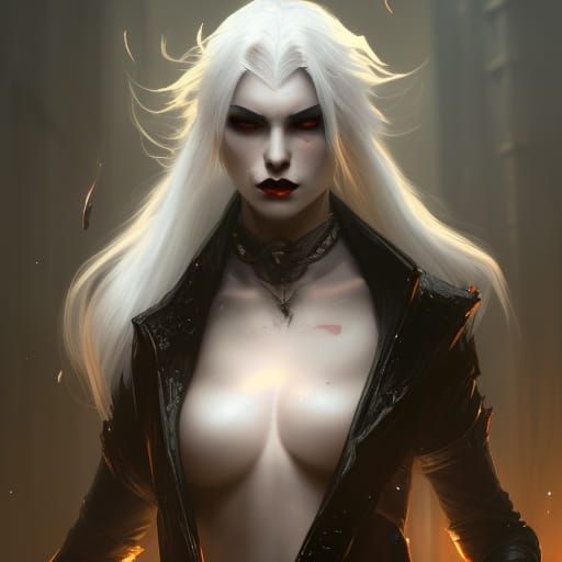 Vampire Assassin in Dark Fantasy Style
