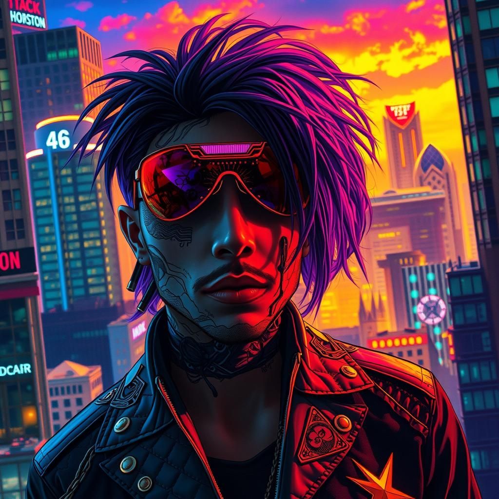 Still Woozy in Cyberpunk Houston, Baroque Anime Style