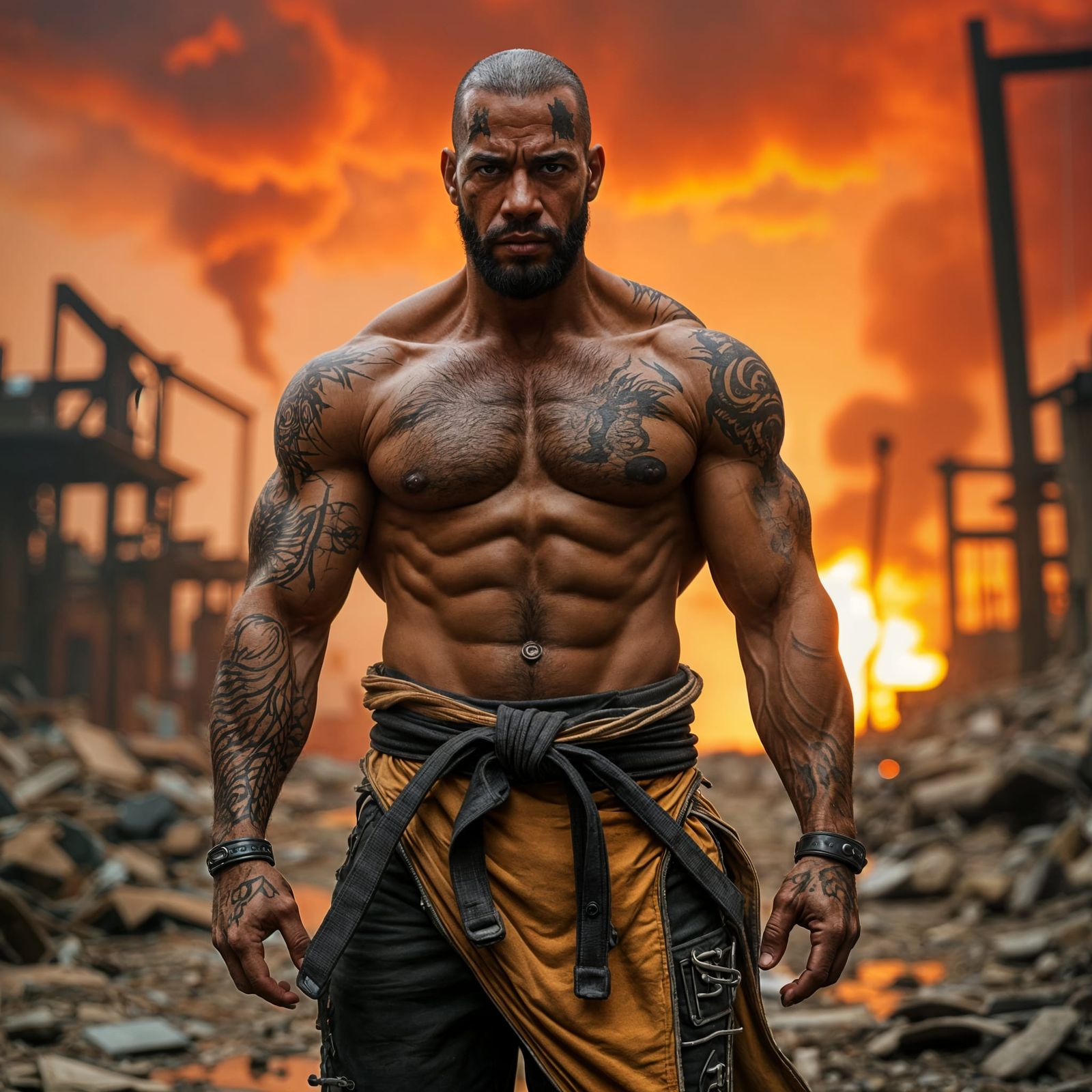 Post-Apocalyptic Karate Master in Hyper-Realistic Hyper-Viol...