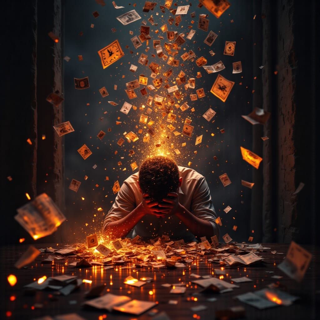 Crystalline Surreal Husband in Despair