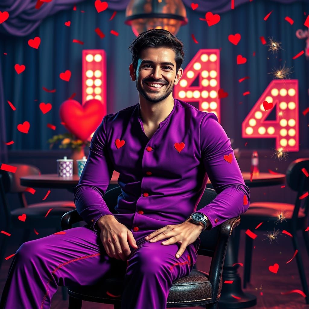 Dapper Gentleman in Purple Regalia Celebrates Milestone