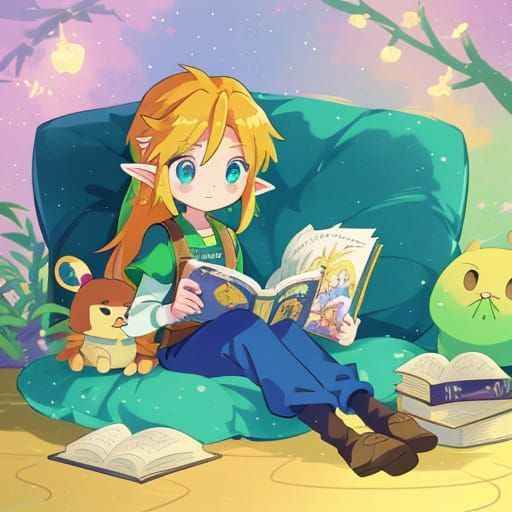 Chibi Link Reads Comic Book: Anime Art
