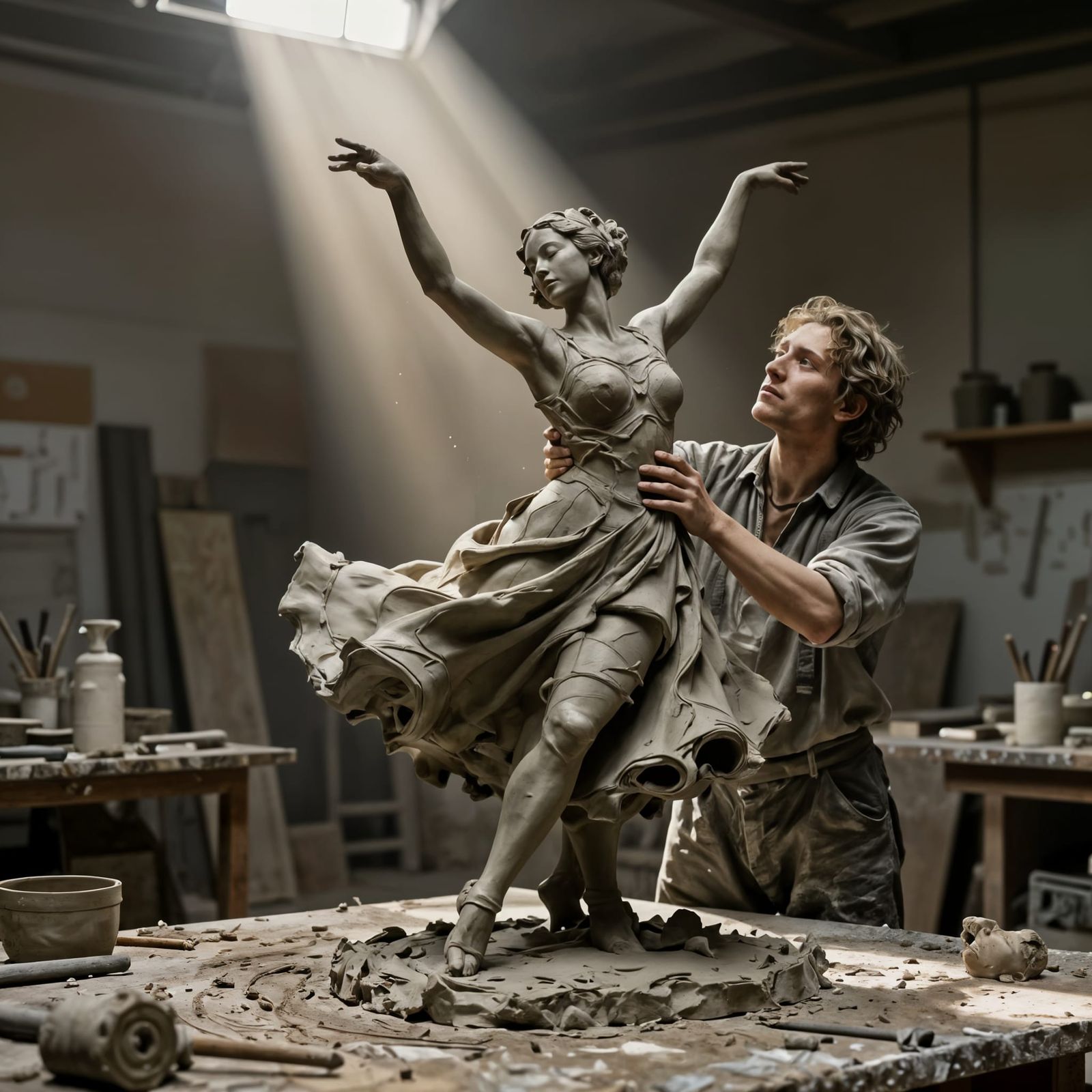 Clay Dancer Comes to Life in Artist's Studio