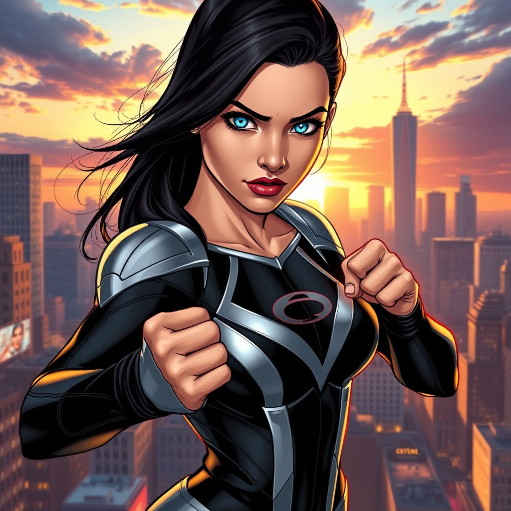 Heroic Woman in Metropolis: A Comic Book Art Style