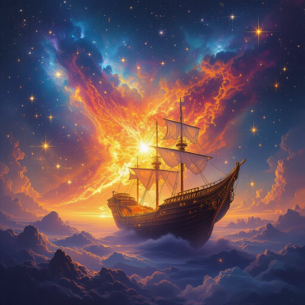 Colossal Lava Star with Diamond Core and Honey Ship